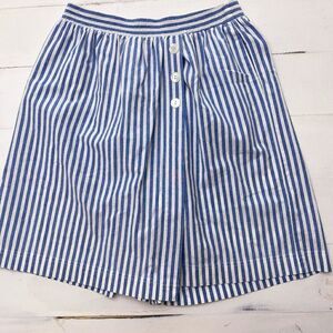 Victoria Morgan Large Blue White Stripe Skort